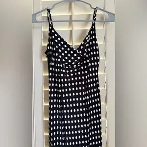 Zara Dresses Zara Black And White Polka Dot Slip Sleeveless
